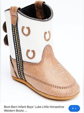 Boys boot barn Horseshoe Western Boots in White and Brown